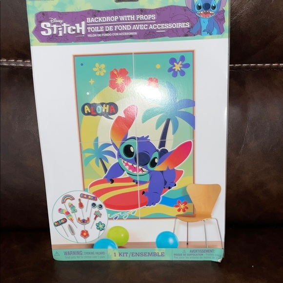 Disney Other - Disney Stitch Backdrop with Props - Multicolor